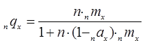 The Chiang's formula to convert nmx into nqx