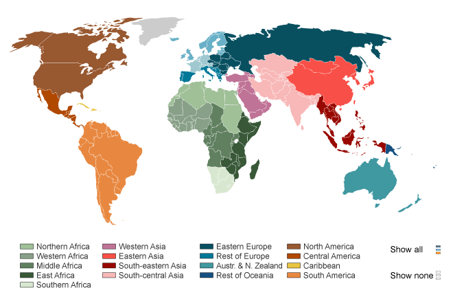 Unintende pregnancy rate per 1000 women aged 15-44.